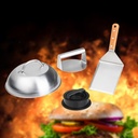 Smash-Burger Maker Set 4-teilig mit Haube, Pressen und BBQ-Wender – Galeriebild 1, Artikelnummer 17930