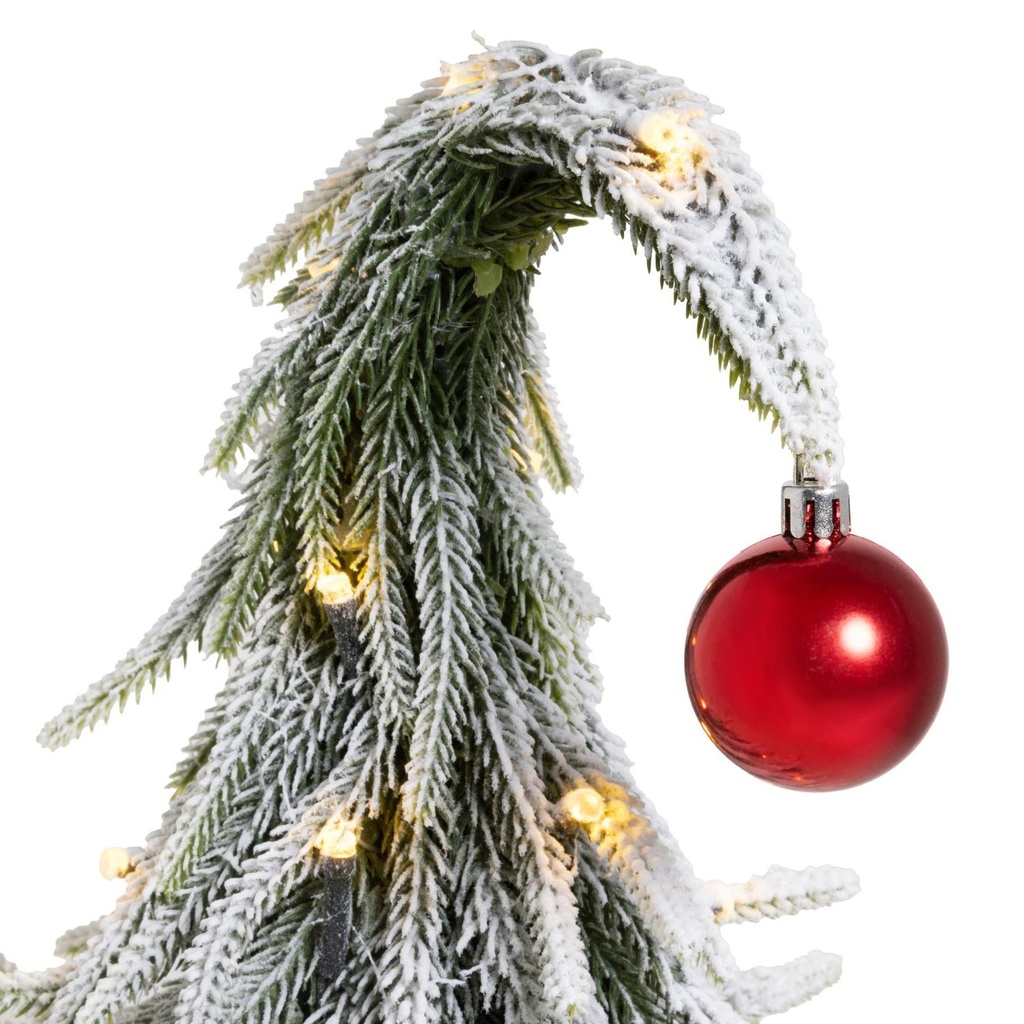 Deko Weihnachtsbaum mit LED Kugelspitze warmweiß batteriebetrieben – Galeriebild 4, Artikelnummer 18284