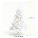 Weißer Weihnachtsbaum 120 cm künstlicher Tannenbaum 300 Zweigen – Galeriebild 8, Artikelnummer 7271