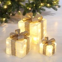 LED 3er Set beleuchtete Geschenkbox 6H Timer – Galeriebild 1, Artikelnummer 12998