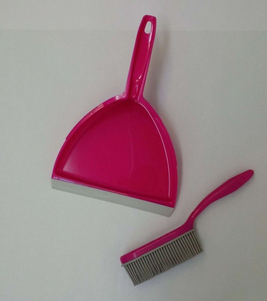 Kehrset mit Gummi Handfeger + Kehrschaufel  Handbesen Kehrblech versch. Farben – Galeriebild 4