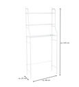 Waschmaschinenregal 3 Ablagen Metall 68 x 25 x 155 cm – Galeriebild 2, Artikelnummer 17099