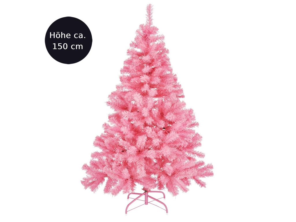 Pinker Weihnachtsbaum 150 cm künstlich mit Metallständer 440 Zweigen – Galeriebild 3, Artikelnummer 3007