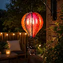 Solar Heißluftballon 56 cm mit 30 Flame LEDs mehrfarbig – Galeriebild 1, Artikelnummer 18495