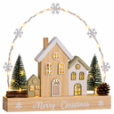 LED Weihnachtsstadt mit Gravur Merry Christmas – 35 warmweiße LEDs, Artikelnummer 18316