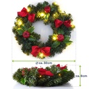 LED Türkranz Ø30 cm mit roten Schleifen Äpfeln 15 warmweißen LEDs – Galeriebild 13, Artikelnummer 2501