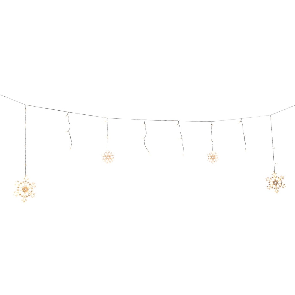 60 LED Schneeflocken Lichterkette – Galeriebild 1, Artikelnummer 15974