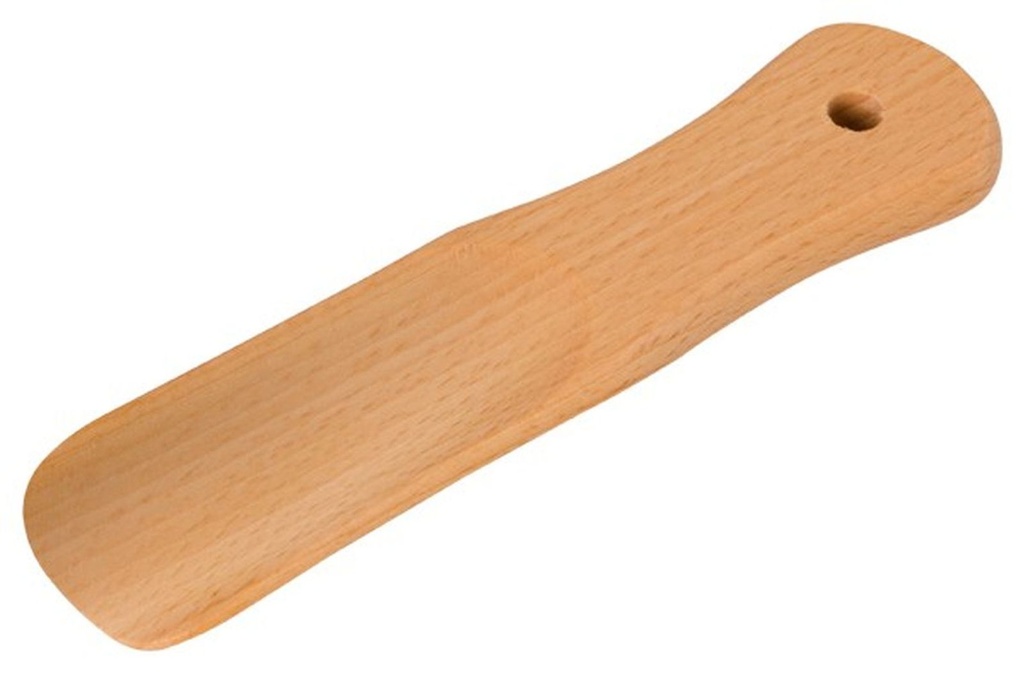 Schuhlöffel Schuhanzieher Holz geölte Buche 15,5 cm