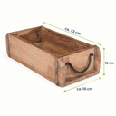 Deko Holzkiste Ziegelform aus recyceltem Holz mit Metallgriff 33x16 cm – Galeriebild 9, Artikelnummer 18213