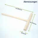 Crêpesverteiler aus Buchenholz 20 cm Teigverteiler T-Form – Galeriebild 7, Artikelnummer 1738