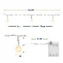 10 LED Lichterkette Weihnachten Beleuchtung Kette mit Perlen Warmweiß – Galeriebild 1, Artikelnummer 8511