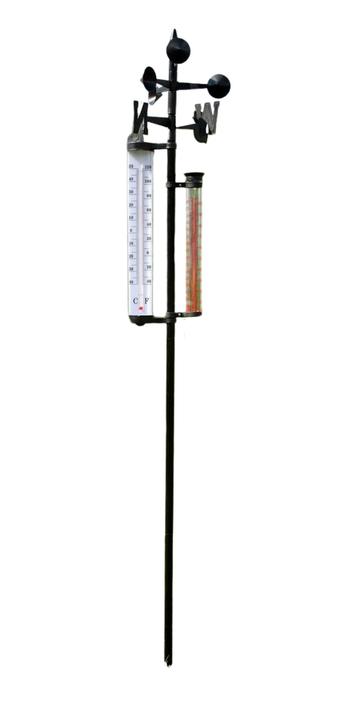 Wetterstation Regenmesser Niederschlag Windrichtung Anzeiger inkl. Thermometer – Galeriebild 1, Artikelnummer 12596