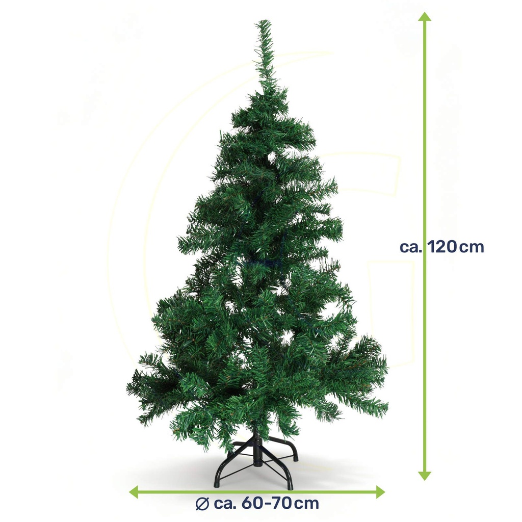 Grüner Weihnachtsbaum 120–210 cm künstlicher Tannenbaum in 4 Größen – Galeriebild 6, Artikelnummer 18350