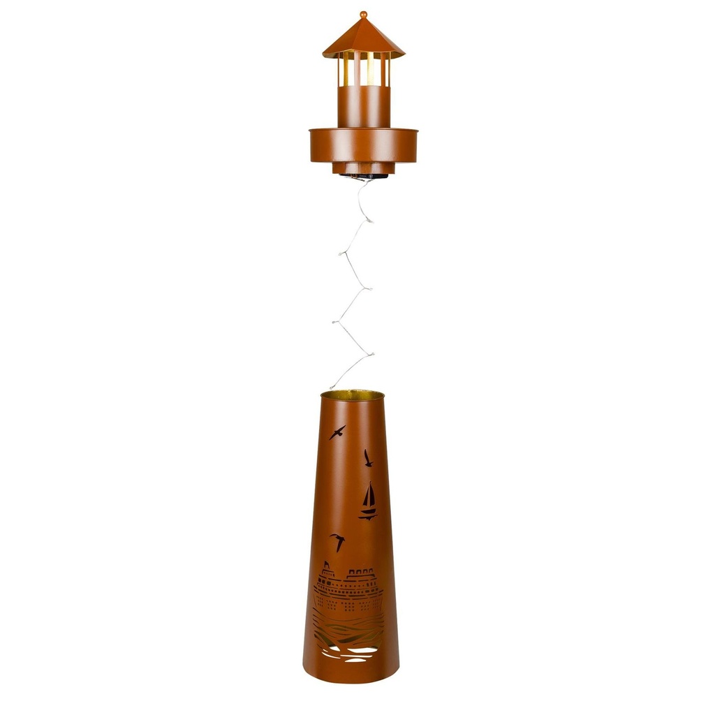 LED Leuchtturm mit Timer Maritim Dekorativ Dekosäule 80cm – Galeriebild 3, Artikelnummer 17894
