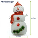 Dekorativer LED Schneemann 34 cm Innenbereich batteriebetrieben – Galeriebild 17, Artikelnummer 3818