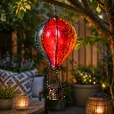 Solar Heißluftballon 56 cm mit 30 Flame LEDs mehrfarbig – Galeriebild 1, Artikelnummer 18495