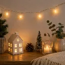 10 LED Lichterkette Weihnachten Beleuchtung Kette mit Perlen Warmweiß – Galeriebild 1, Artikelnummer 8511