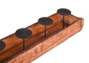 Kerzenhalter Ziegelform für 4 Blockkerzen aus recyceltem Holz – Galeriebild 1, Artikelnummer 18214