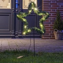 LED Stern mit Tannengirlande und Metallstab ca. 36 x 36 x 72 cm, Artikelnummer 18516