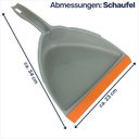 3er Kehrset mit Gummi Handfeger Handbesen Grau/Orange – Galeriebild 9, Artikelnummer 15619