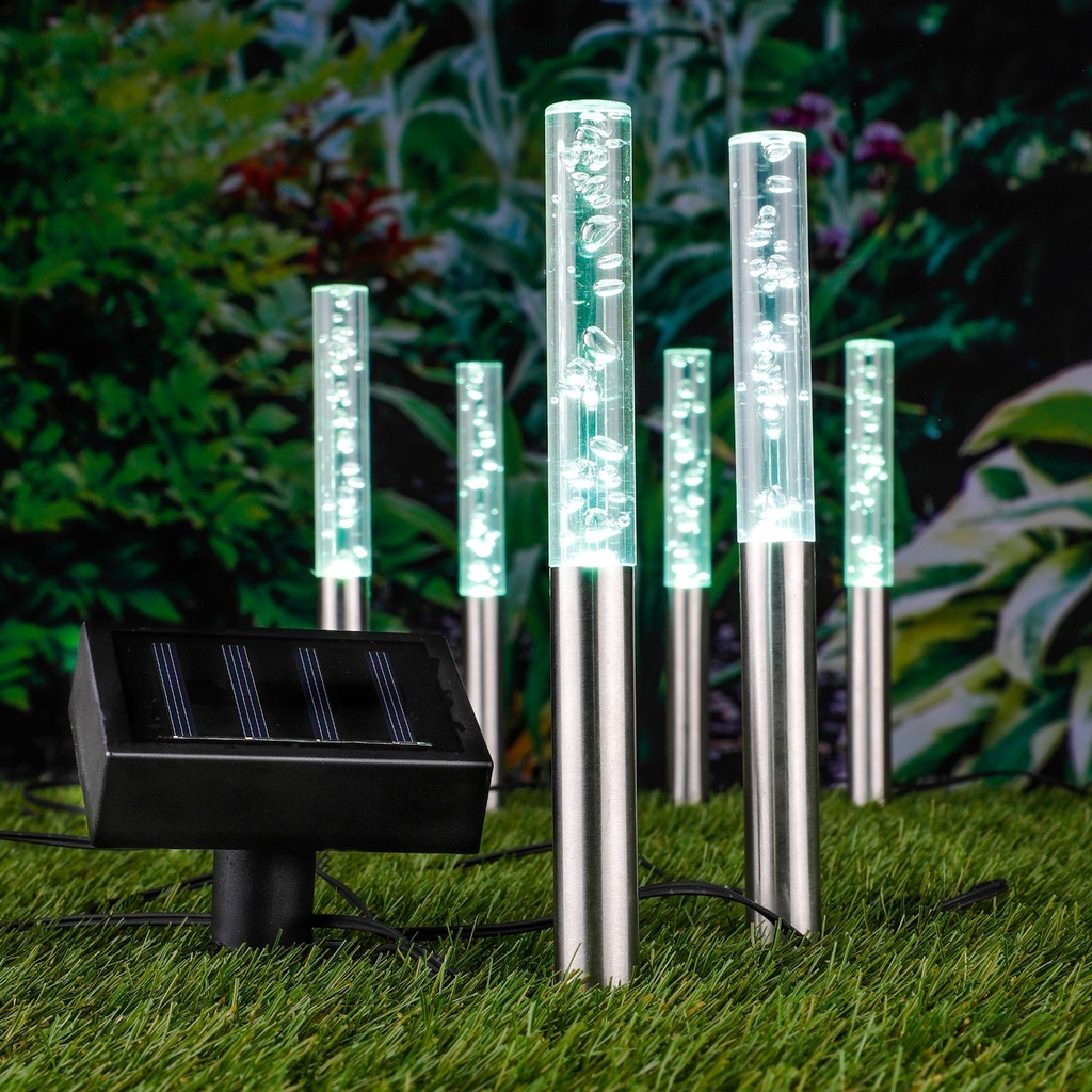 6er Set LED Solarleuchten Bubbles für stimmungsvolle Beleuchtung – Galeriebild 4, Artikelnummer 17597
