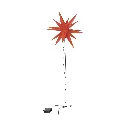 LED Gartenstecker PVC Stern, rot dia: 35 cm, Höhe: 90 cm – Galeriebild 1, Artikelnummer 18514