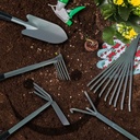 5-tlg. Gartenwerkzeug Set Harke Hacke Kralle Stahl – Galeriebild 2, Artikelnummer 17028