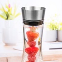 Wasserkaraffe aus Glas mit Früchtespiess und Spülbürste Glaskaraffe – Galeriebild 5, Artikelnummer 15425