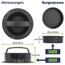 Smash-Burger Maker Set 4-teilig mit Haube, Pressen und BBQ-Wender – Galeriebild 8, Artikelnummer 17930