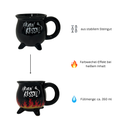 Hexenkessel Becher schwarz mit Farbwechsel aus Steingut 350 ml – Galeriebild 4, Artikelnummer 18304