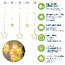 LED Batterie-Sternenvorhang mit 63 warmweißen LEDs – Galeriebild 1, Artikelnummer 17552
