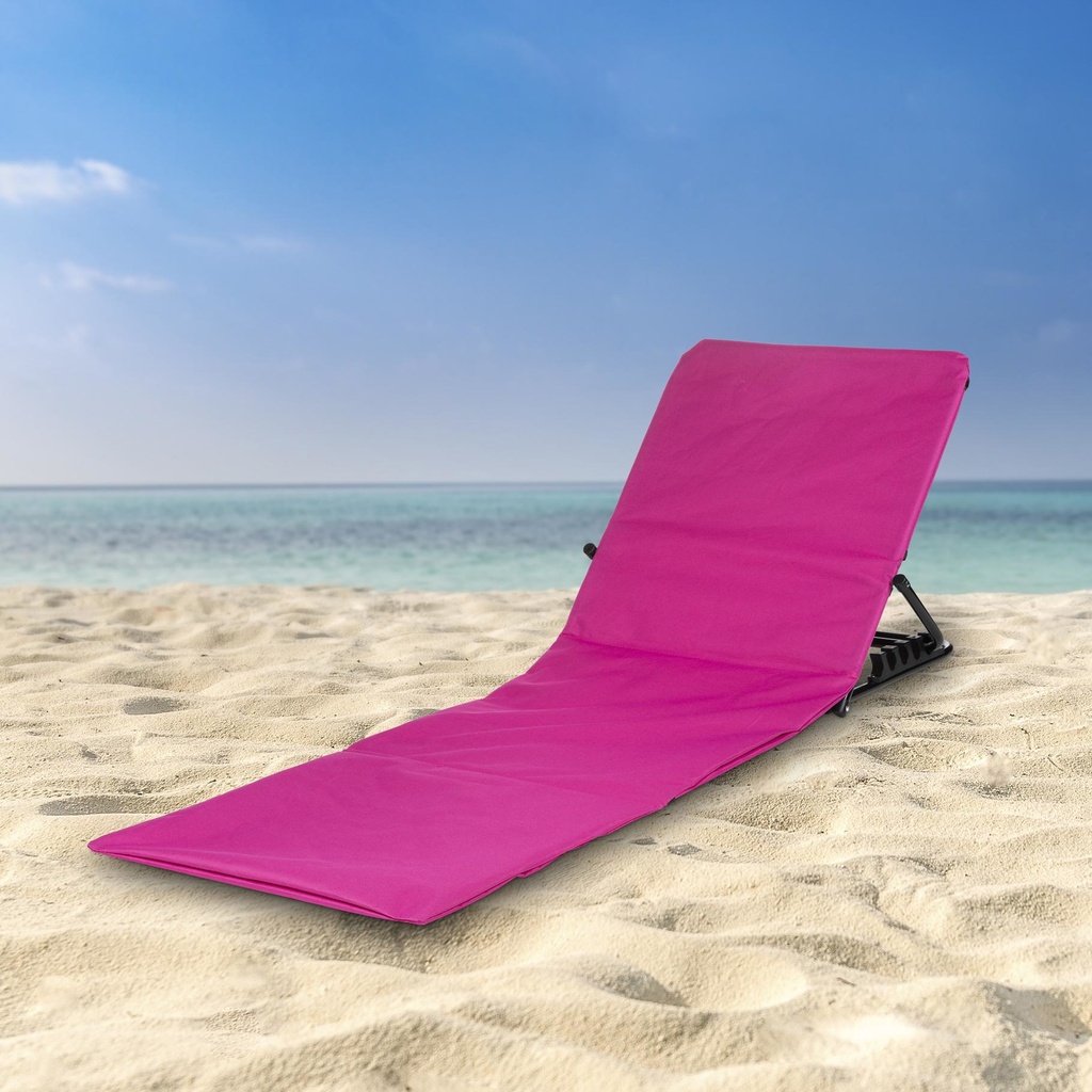 Strandliege, klappbar, pink, verstellbares Kopfteil, Artikelnummer 18503