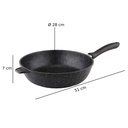 Aluguss Pfanne Ø28cm Induktion Granitoptik – Galeriebild 4, Artikelnummer 3179