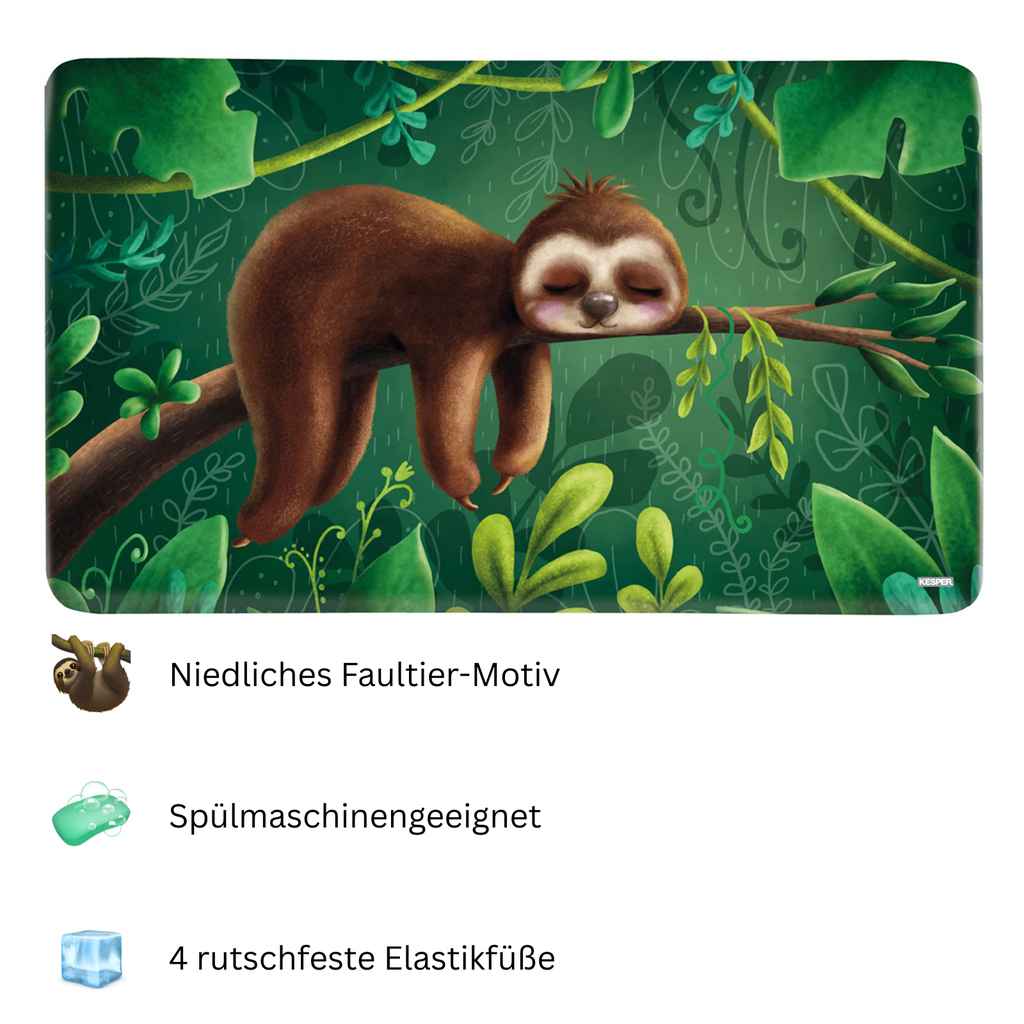Frühstücksbrettchen Melamin spülmaschinengeeignet rutschfest Faultier – Galeriebild 3, Artikelnummer 18227