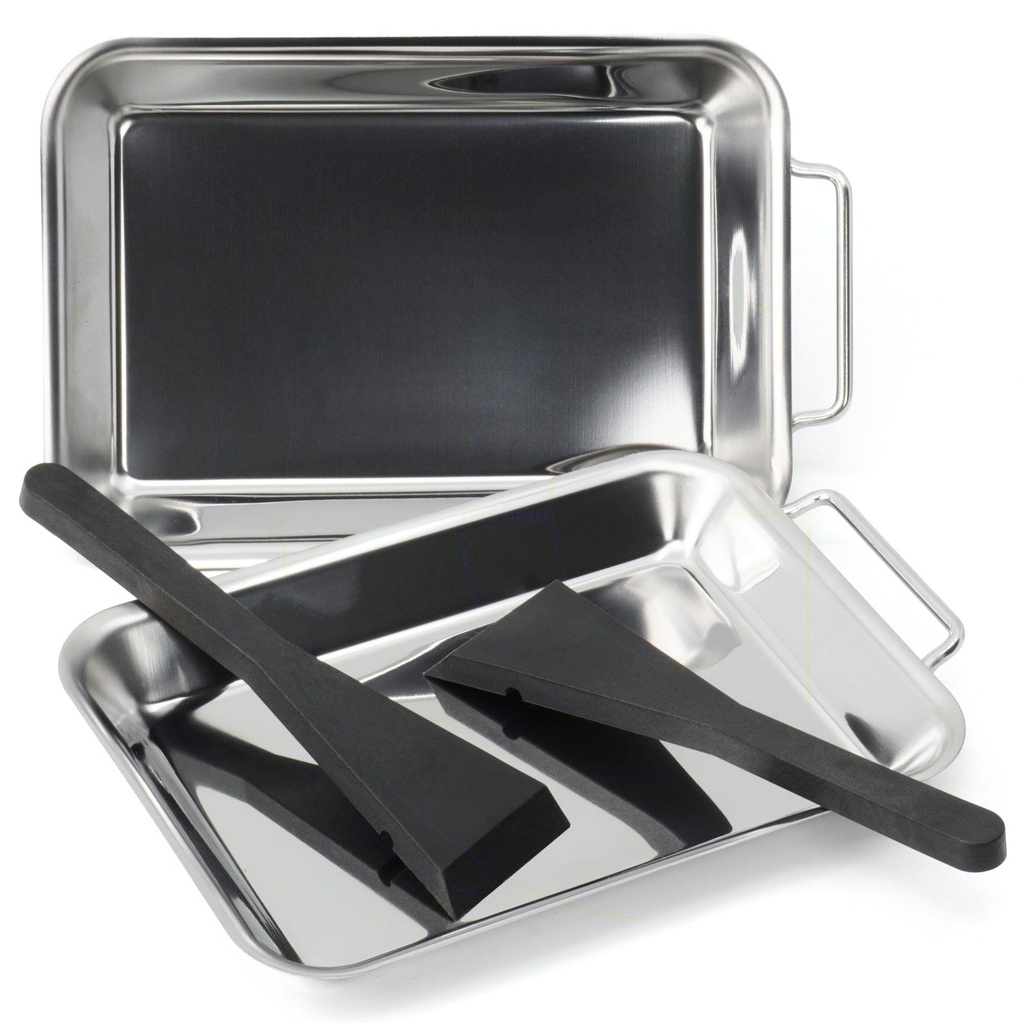 2er Set Edelstahl Grillpfannen ideal für Gemüse Fleisch Fisch Grillgut – Galeriebild 9, Artikelnummer 15831
