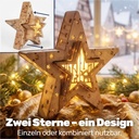 Zwei LED Holzsterne 16 LED Weihnachtsstern Deko – Galeriebild 3, Artikelnummer 13722