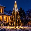 Fahnenmast-Lichterkette mit 400 warm weißen LEDs – Galeriebild 1, Artikelnummer 18510