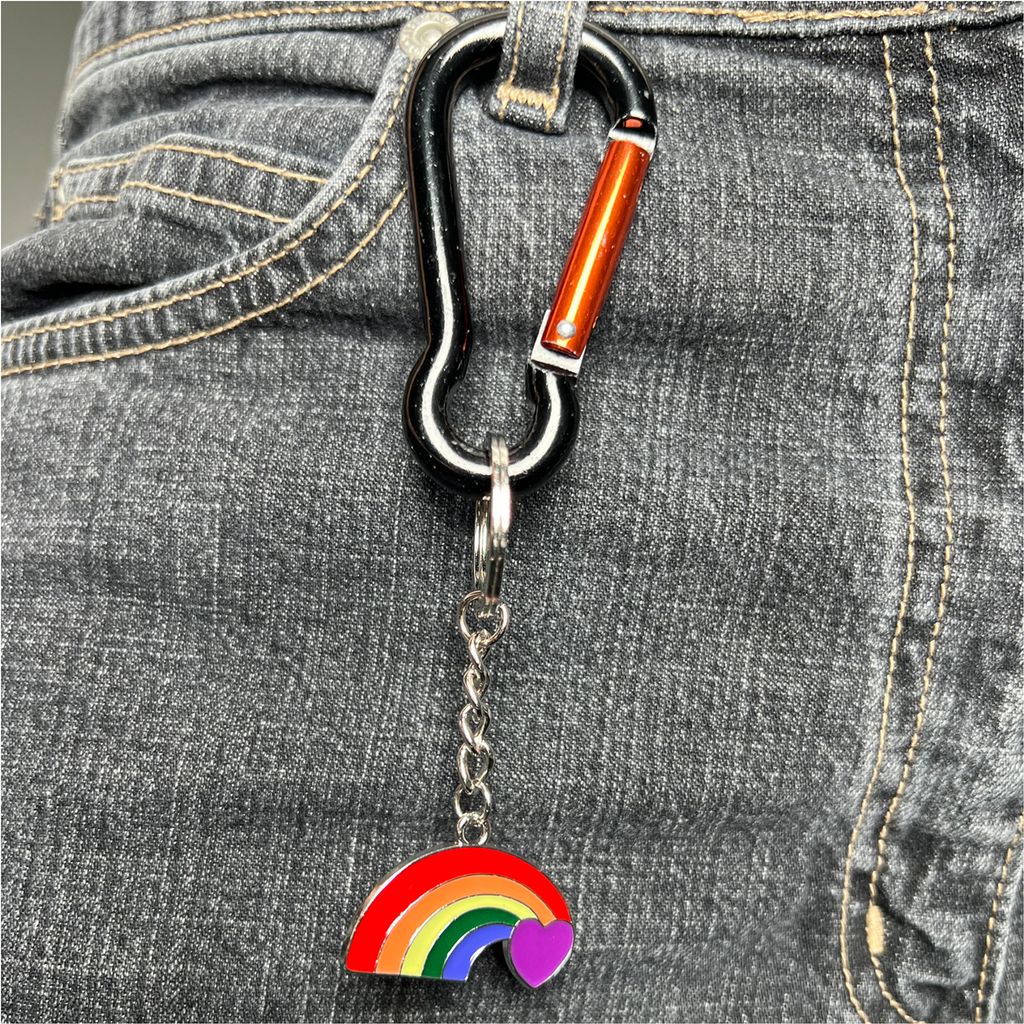 Pride 8er Set Metall-Schlüsselanhänger verschiedene Designs Regenbogen – Galeriebild 8, Artikelnummer 18038
