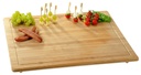Schneideplatte Abdeckplatte Servierbrett 56 x 50 x 4 cm aus Bambus – Galeriebild 1, Artikelnummer 17254