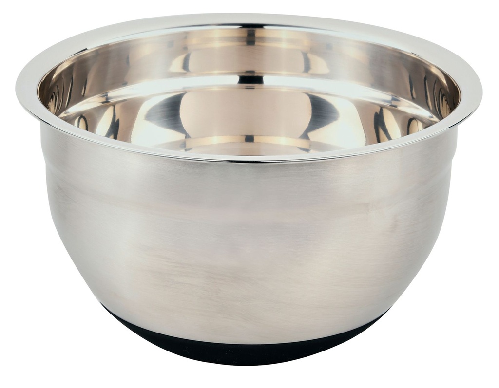 Rührschüssel 24cm Edelstahl mit Silikonboden spülmaschinenfest 3,5l