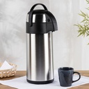 Edelstahl Airport Pumpkanne, 5 Liter- doppelwandig, auslaufsicher – Galeriebild 2, Artikelnummer 10106