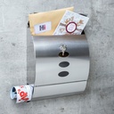 Edelstahl Briefkasten mit Zeitungsfach & Einwurfklappe 30x12x40cm – Galeriebild 6, Artikelnummer 17238