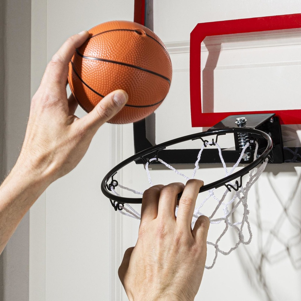 Mini-Basketballkorb 45x30cm mit 20cm Ring, Netz, Ball & Pumpe – Galeriebild 3, Artikelnummer 17968