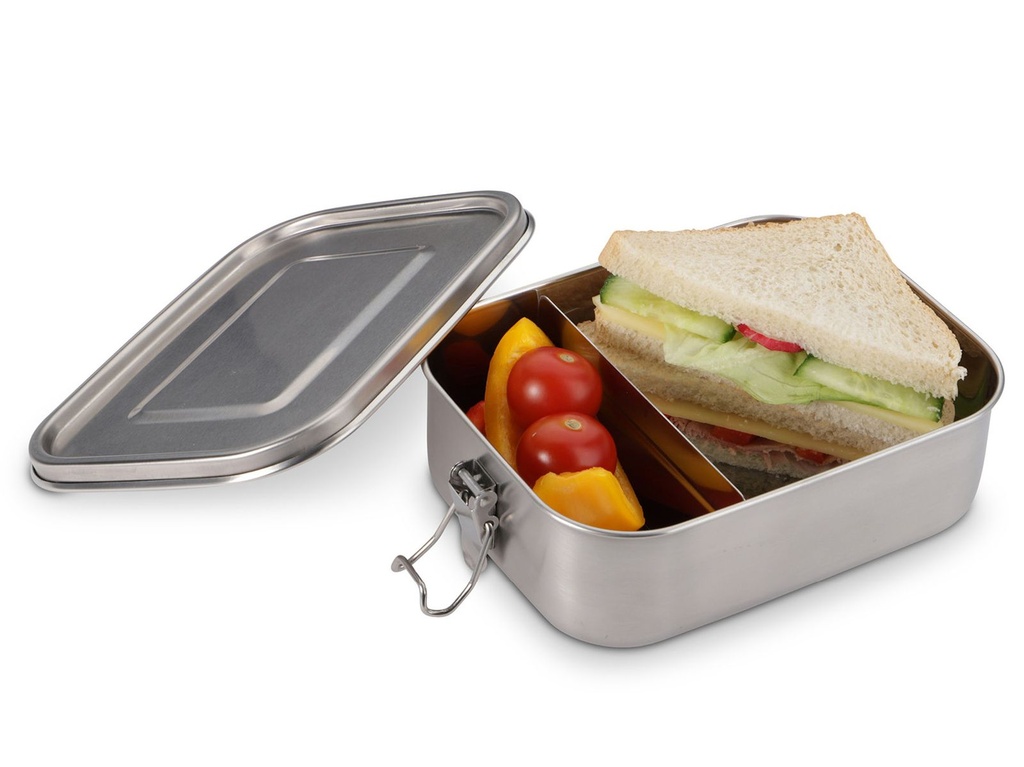Vesperdose Lunchbox Brotdose Auslaufsicher Füllmenge ca. 800 ml aus Edelstahl