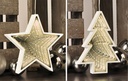 Deko-Figuren Endlos-Spiegeleffekt Stern Tannenbaum