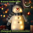LED Schneemann mit 3er Set Geschenkboxen warmweiß Timer schwarz silber – Galeriebild 3, Artikelnummer 18299