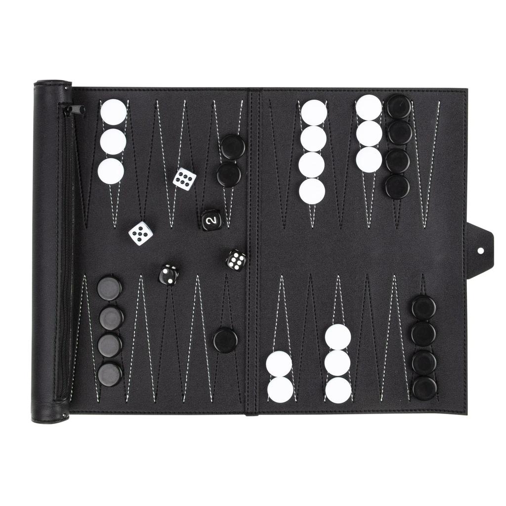 Reise-Backgammon Brettspiel mit Tasche – Galeriebild 5, Artikelnummer 16337