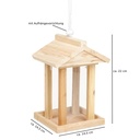 Vogelfutterhaus Holz Futterspender – Galeriebild 2, Artikelnummer 8818