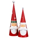 2er Set Weihnachtsmann-Dekofiguren aus Metall – Galeriebild 1, Artikelnummer 17551