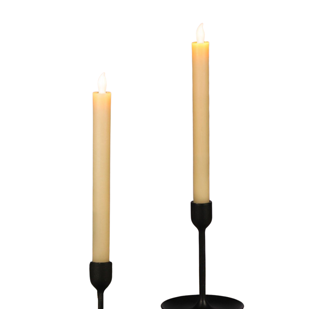 2er Set LED Stabkerzen Echtwachskerzen Batteriebetrieb ca. 25 cm Höhe Dekoration – Galeriebild 1, Artikelnummer 16037